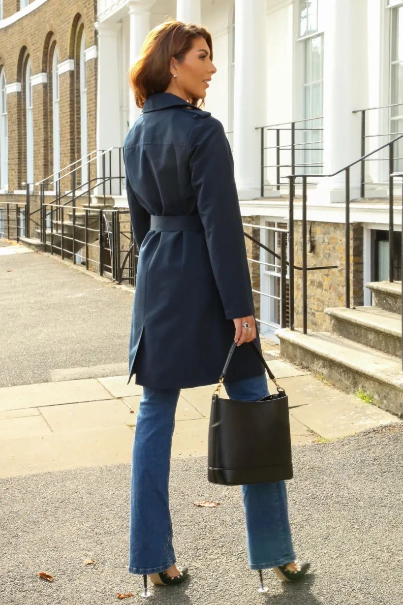 Fitted Trench Coat by Double Second