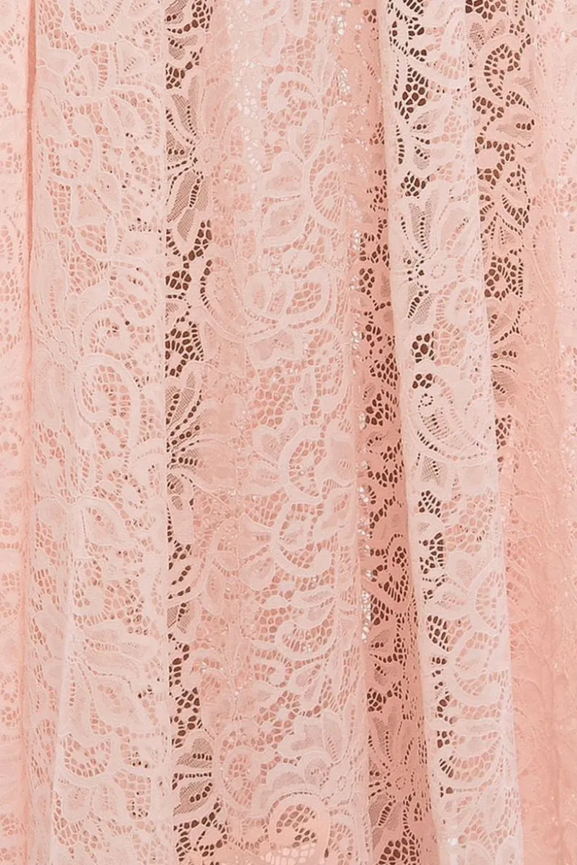 Floral Lace A-Line Maxi Skirt by Goddiva