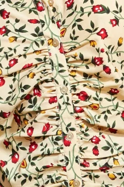 Floral Print Shirt - Beige by City Goddess