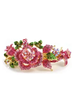 Flower Hair Clip With Diamante by QueenMee Accessories