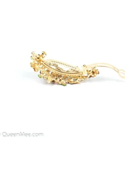 Flower Hair Clip With Diamante by QueenMee Accessories