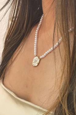 French Camellia Pearl Necklace - Gift Boxed by SVNX
