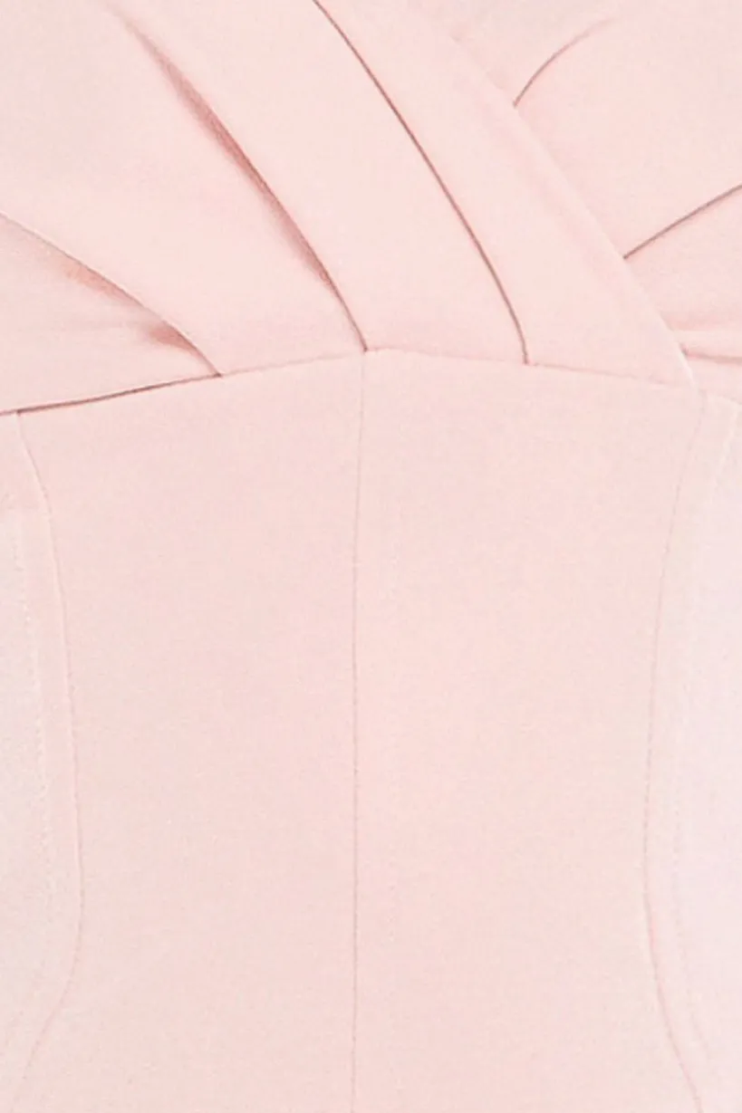 Front Pleated Wrap Off The Shoulder Corset by Goddiva