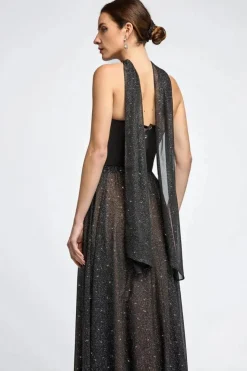 Glitter Chiffon Scarf by Goddiva