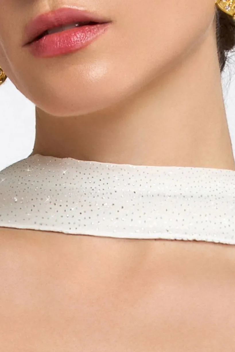 Glitter Chiffon Scarf by Goddiva