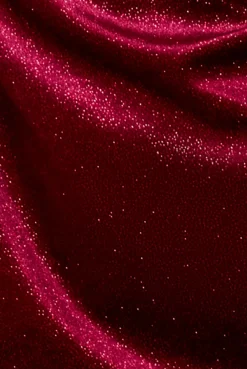 Glitter Velvet Cowl Neck Sheath Midi Dress - Wine by Goddiva