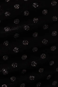 Glitter Velvet Cowl Neck Off The Shoulder Maxi Dress - Black by Goddiva