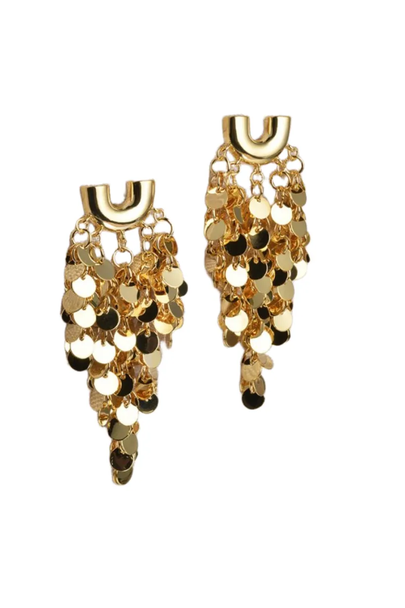 Gold Tassel Earrings by Aftershock London