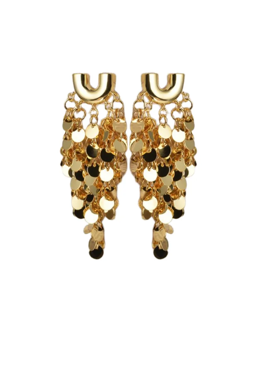 Gold Tassel Earrings by Aftershock London
