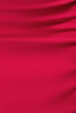 Halter Neck Puff Hem Mermaid Midaxi Dress - Red by Goddiva