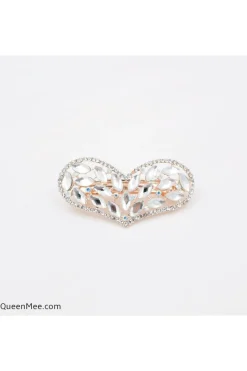 Heart Hair Clip In Crystal by QueenMee Accessories