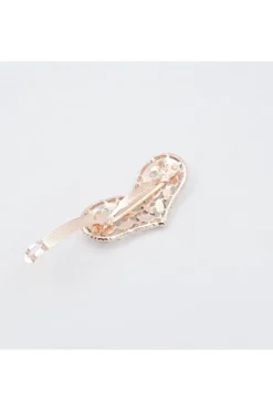 Heart Hair Clip In Crystal by QueenMee Accessories