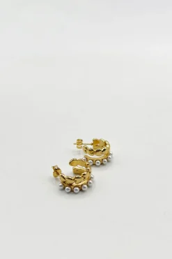 Heart Pearl Cuff Earrings by SVNX