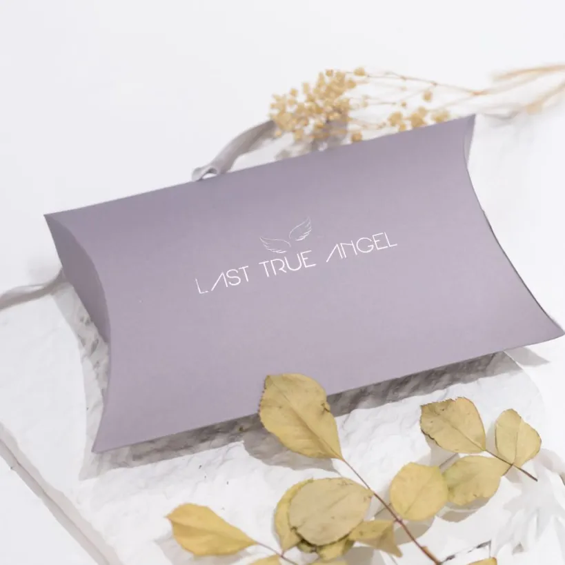 Heart Satin Scrunchie In Black & Silver by Last True Angel