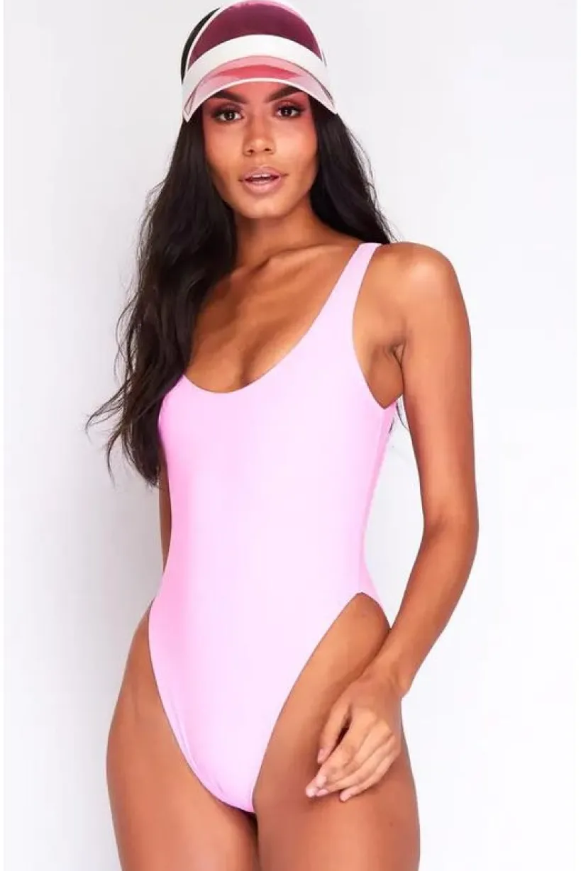 High Leg Brazilian Swimsuit In Pink by Maribela