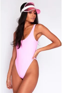 High Leg Brazilian Swimsuit In Pink by Maribela