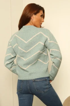 Jacquard Pattern Knit Jumper by Double Second
