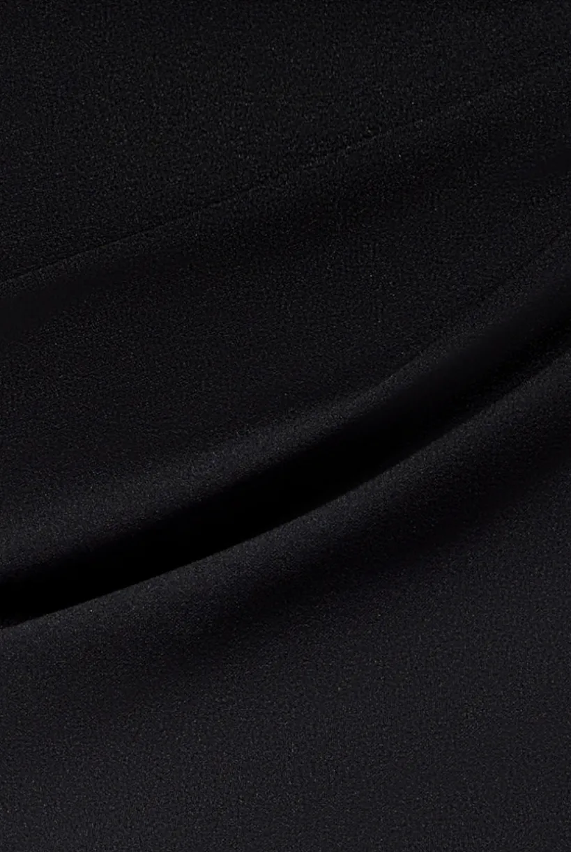 Jacquard Puff Sleeve Sweetheart Scuba Maxi Dress - Black by Goddiva