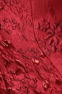 Jacquard Sleeveless A-line Mini Dress - Red by Goddiva