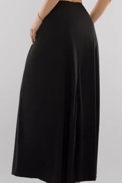 Jersey Lining Maxi Skirt by Goddiva