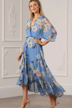 Kimono Wrap Floral Dress by Urban Touch