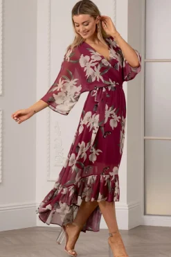 Kimono Wrap Floral Dress by Urban Touch