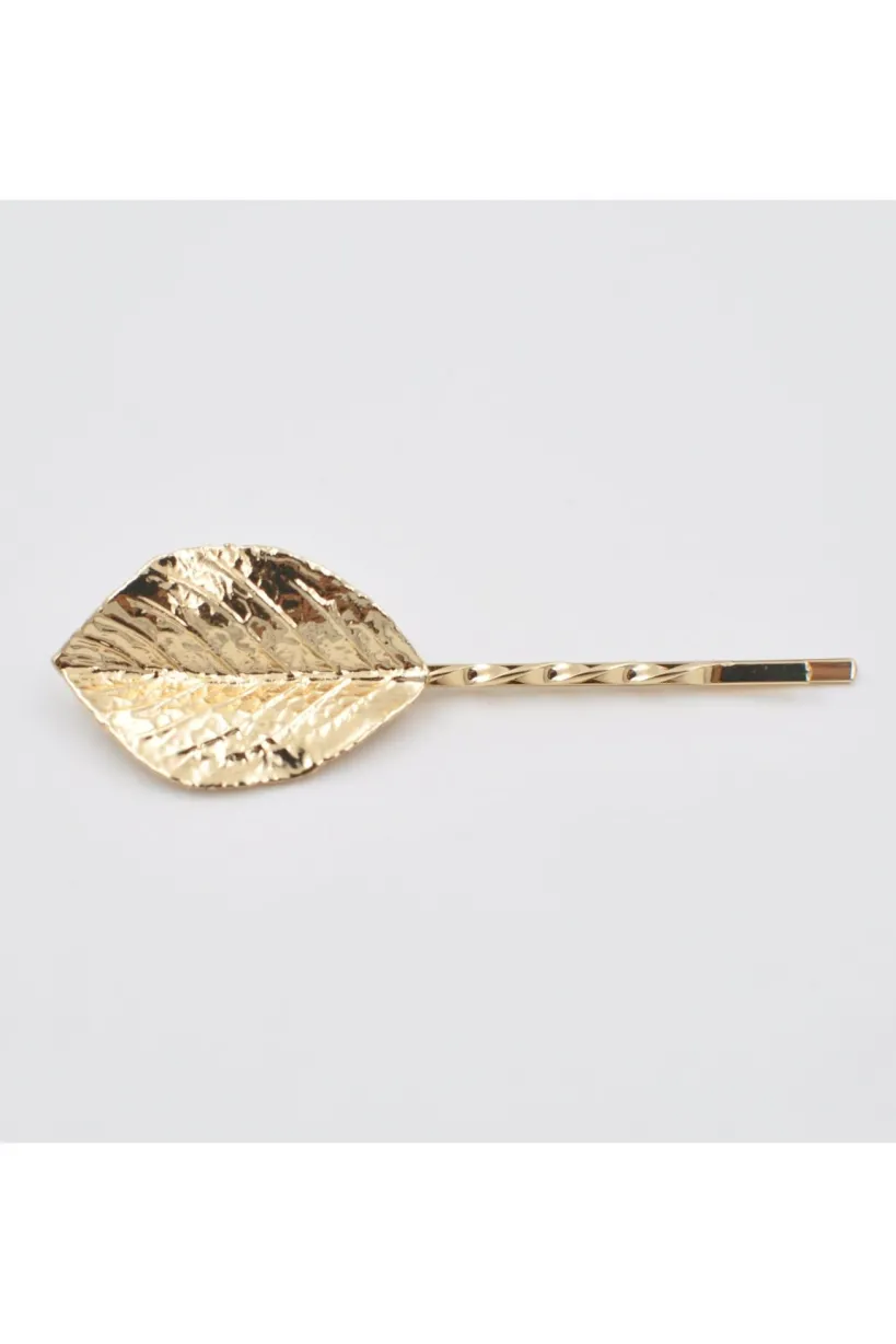 Leaf Hair Clips Set Of 3 by QueenMee Accessories
