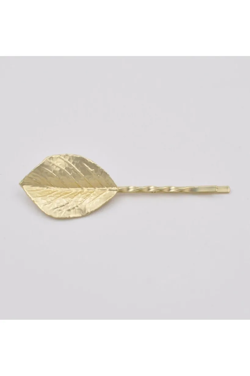 Leaf Hair Clips Set Of 3 by QueenMee Accessories