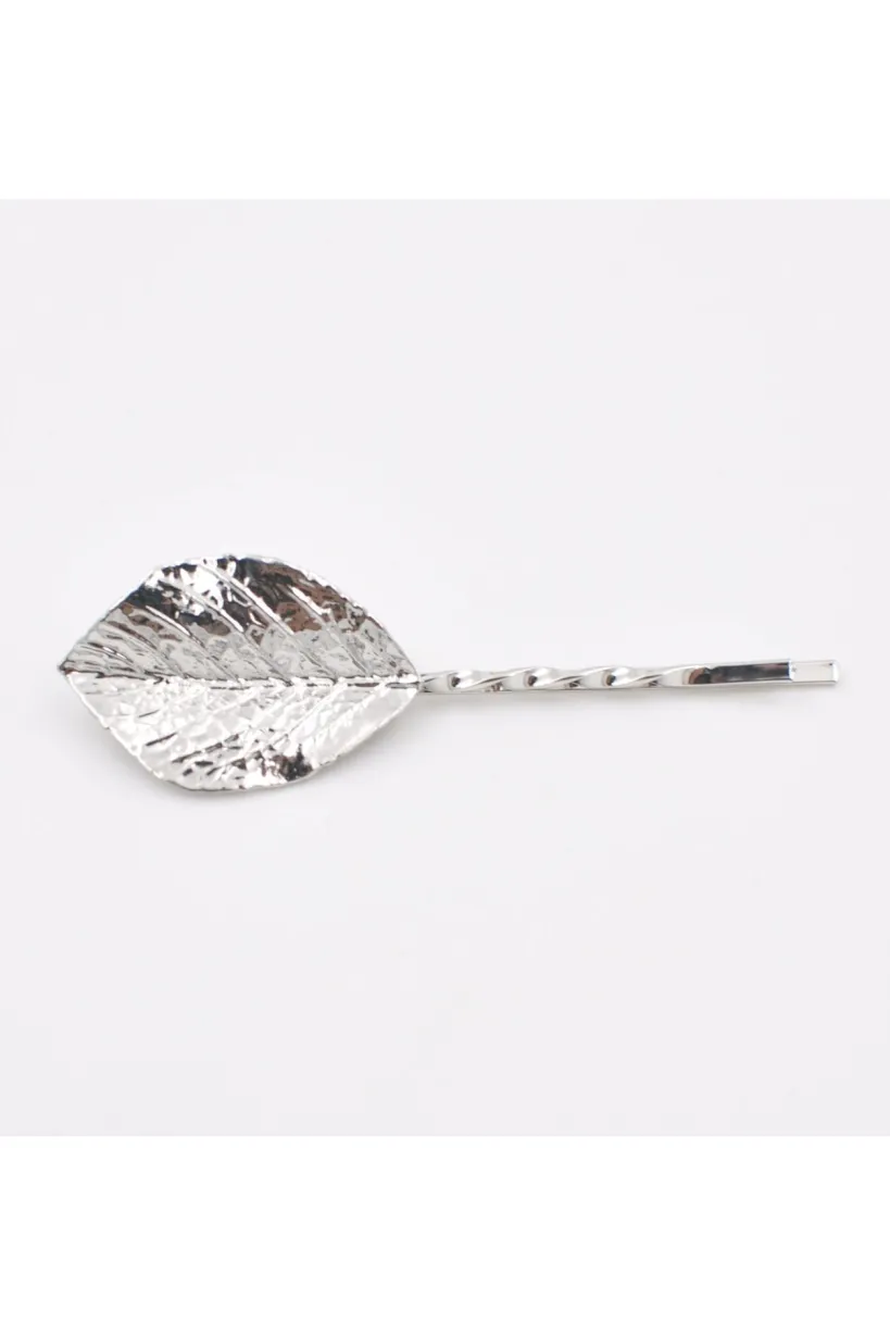 Leaf Hair Clips Set Of 3 by QueenMee Accessories