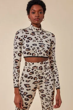 Leopard Print Crop Top&legging Lounge Set - Brown by Cosmochic
