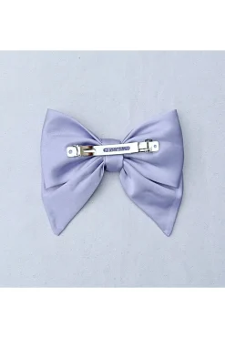 Lilac Satin Hair Bow Lilac Hair Clip by QueenMee Accessories