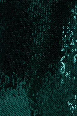 Liquid Sequin Corsage Maxi - Emerald Green by Goddiva