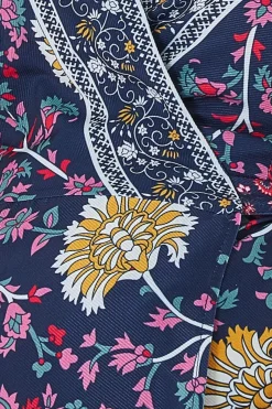 Maternity Floral Print Midi Navy Print by Goddiva