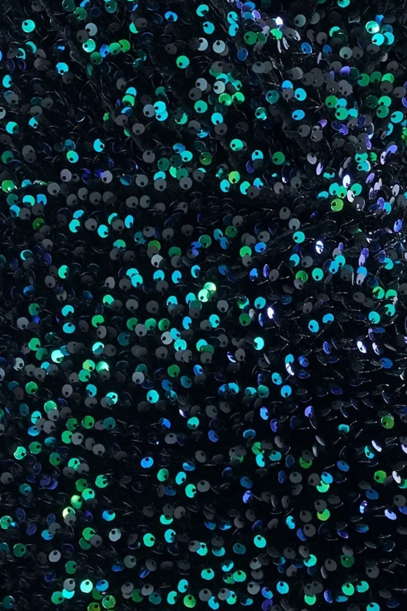 Maternity Sequin & Velvet Bardot Maxi - Emerald Green by Goddiva