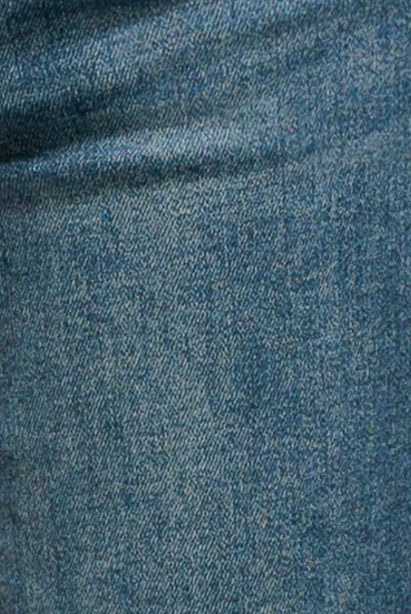 Mid Wash Straight Leg Denim Jeans - Blue by Goddiva denim