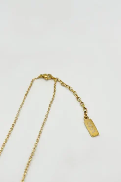Mini Clover Necklace In Gold Black - Gift Boxed by SVNX