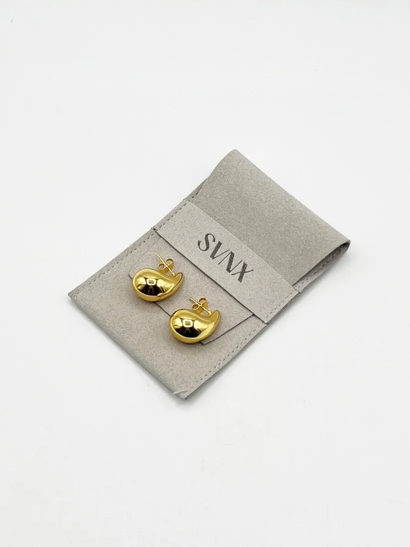 Mini Waterdrop Earring In Gold by SVNX
