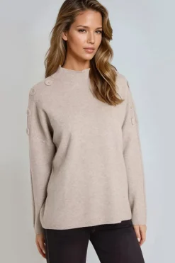 Mocha High Neck Jumper by Aftershock London
