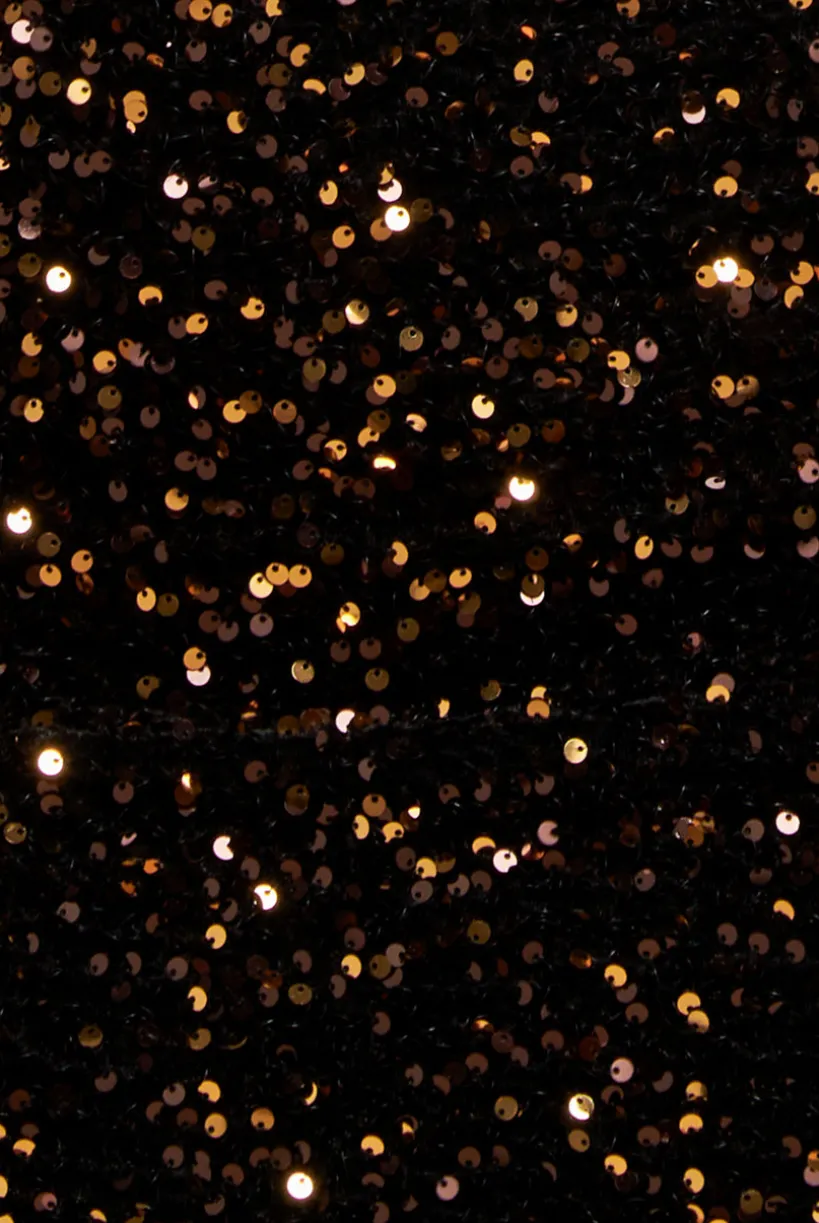 Multi Sequin & Velvet Bardot Midi Dress - Gold by Goddiva