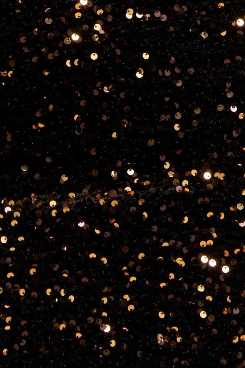 Multi Sequin & Velvet Bardot Maxi - Gold by Goddiva