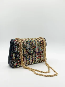 Multicolour Embellished Shoulder Bag by SVNX