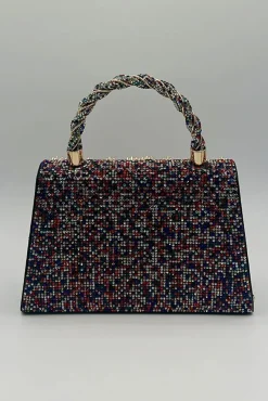 Multicolour Embellished Top Handle Bag by SVNX