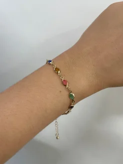 Multicolour Oval Chain Bracelet by SVNX