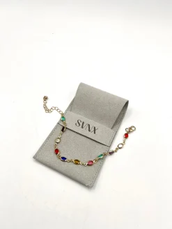 Multicolour Oval Chain Bracelet by SVNX