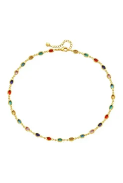 Multicolour Oval Chain Necklace by SVNX