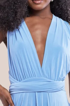 Multiway Mini Dress - Powder Blue by Goddiva
