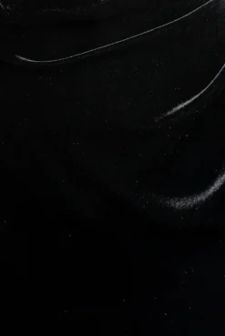 Off The Shoulder Deep Plunge Velvet Maxi Dress - Black by Goddiva