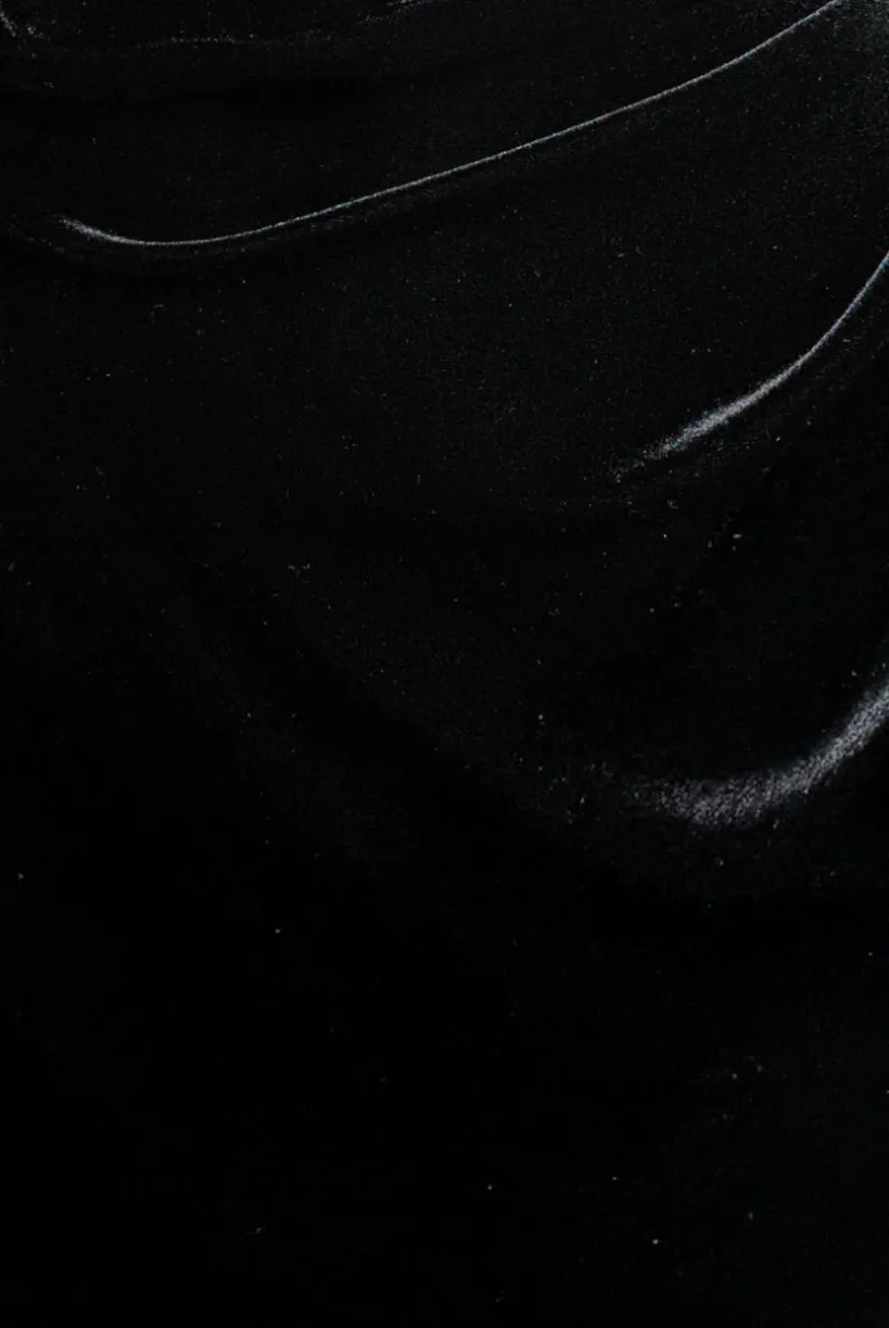 Off The Shoulder Deep Plunge Velvet Maxi Dress - Black by Goddiva