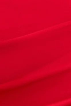 Off The Shoulder Pleated Waist Maxi Dress - Red by Goddiva