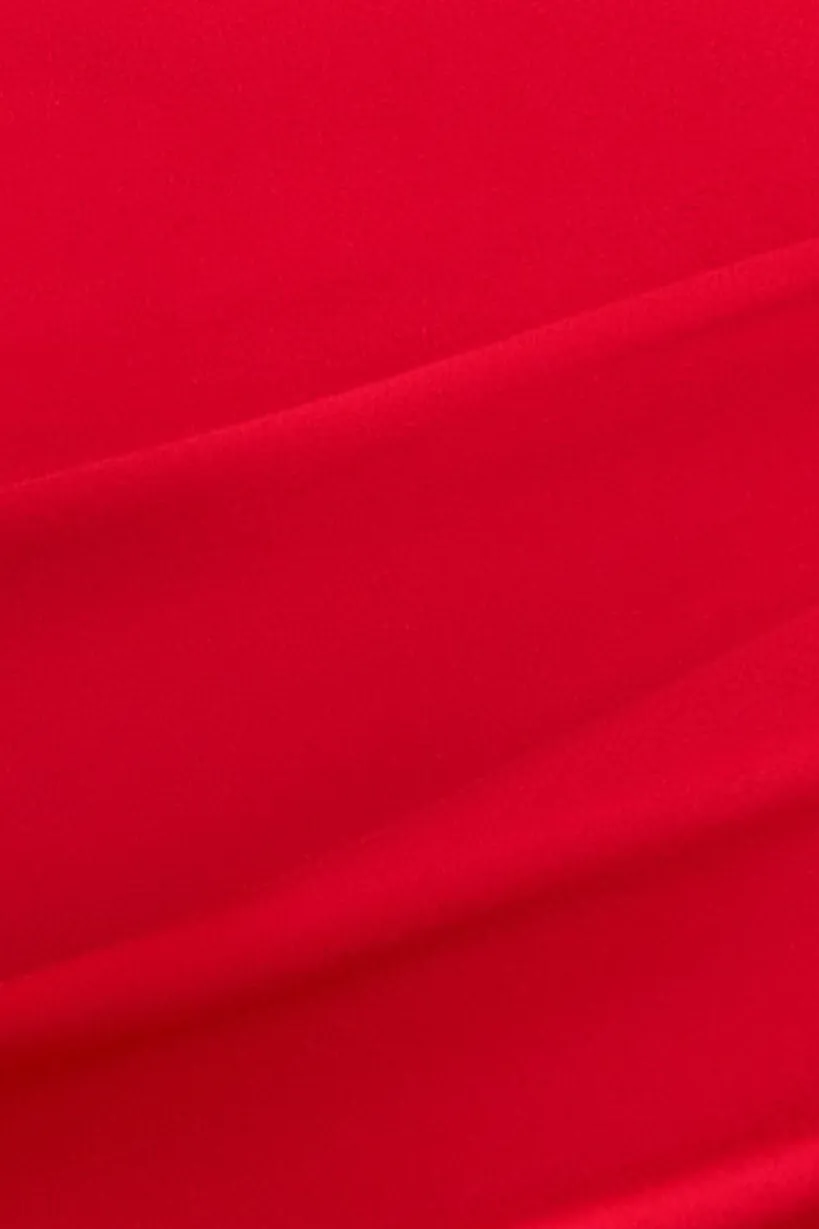 Off The Shoulder Pleated Waist Maxi Dress - Red by Goddiva